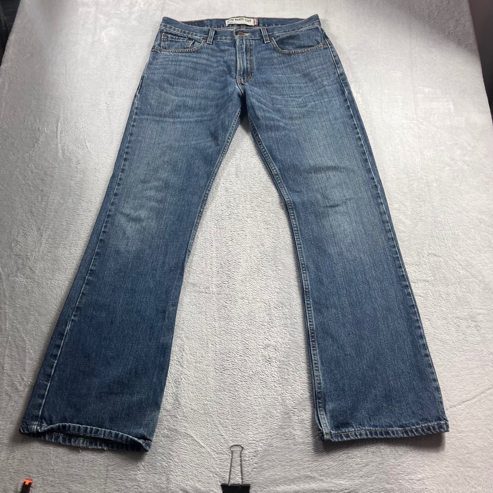 Levis 527 Low Boot Cut Jeans Mens 32x32 Blue Denim Medium Wash 100% Cotton